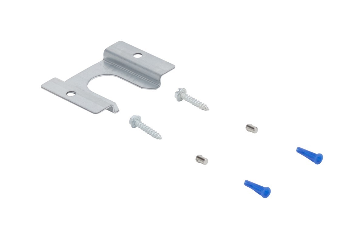 Range Anti-Tip Kit with (1) anti-tip bracket, (2) mounting screws, (2) anchors, and (1) washer