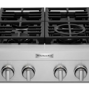 KitchenAid® 48'' 6-Burner Commercial-Style Gas Rangetop with Griddle - Stainless Steel