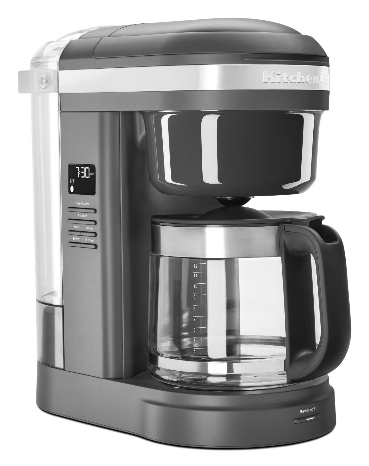 12 Cup Drip Coffee Maker with Spiral Showerhead - Matte Charcoal Grey