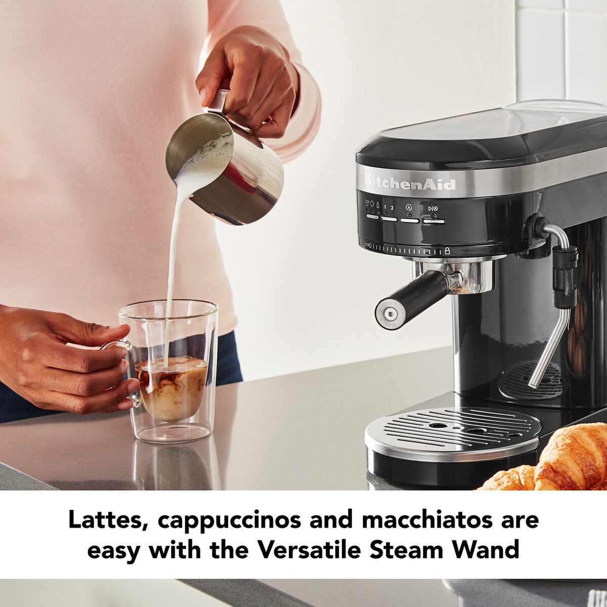 Metal Semi-Automatic Espresso Machine - Onyx Black - Image 7