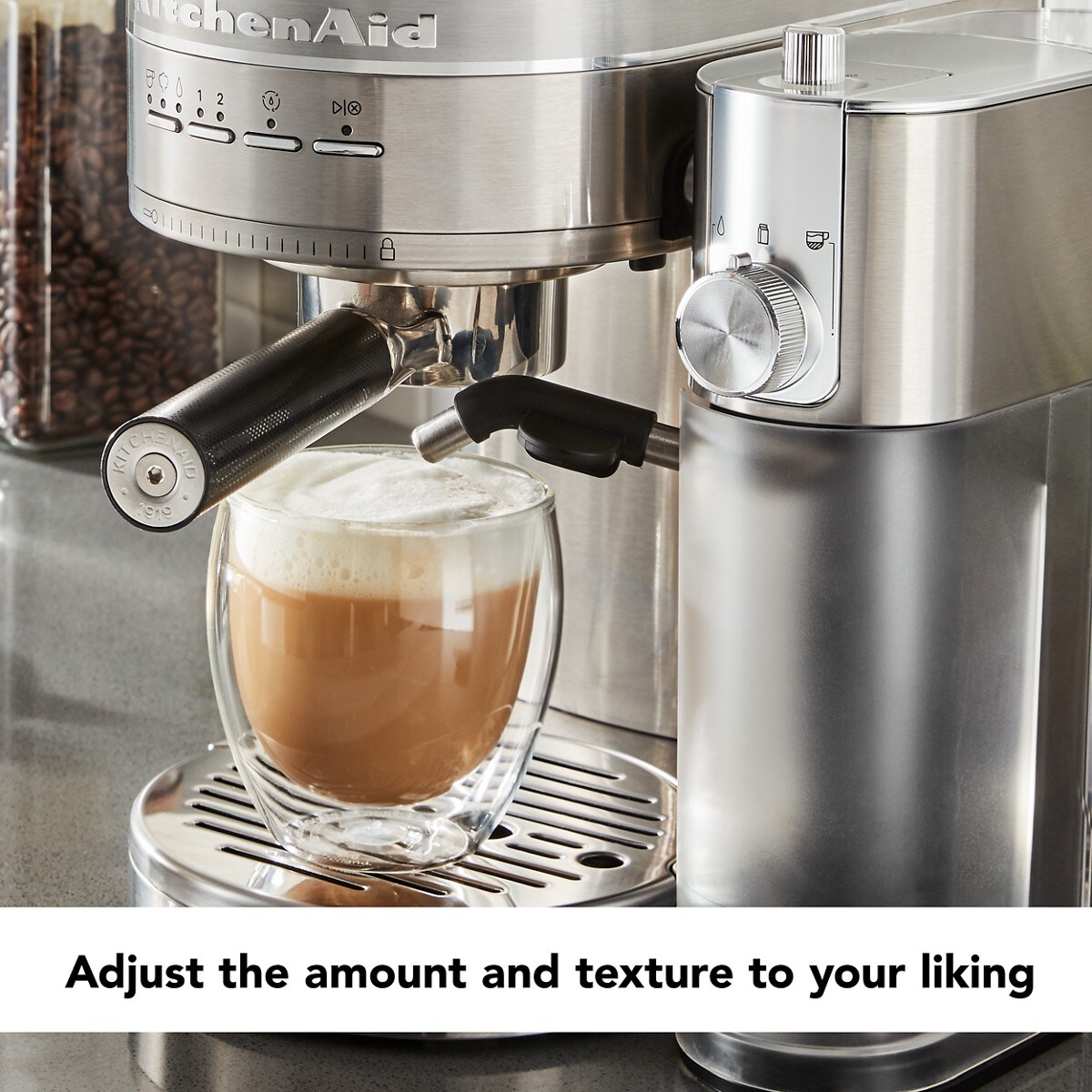Metal Semi-Automatic Espresso Machine with Free Automatic Milk Frother Attachment Bundle - Brushed Stainless Steel - Image 6