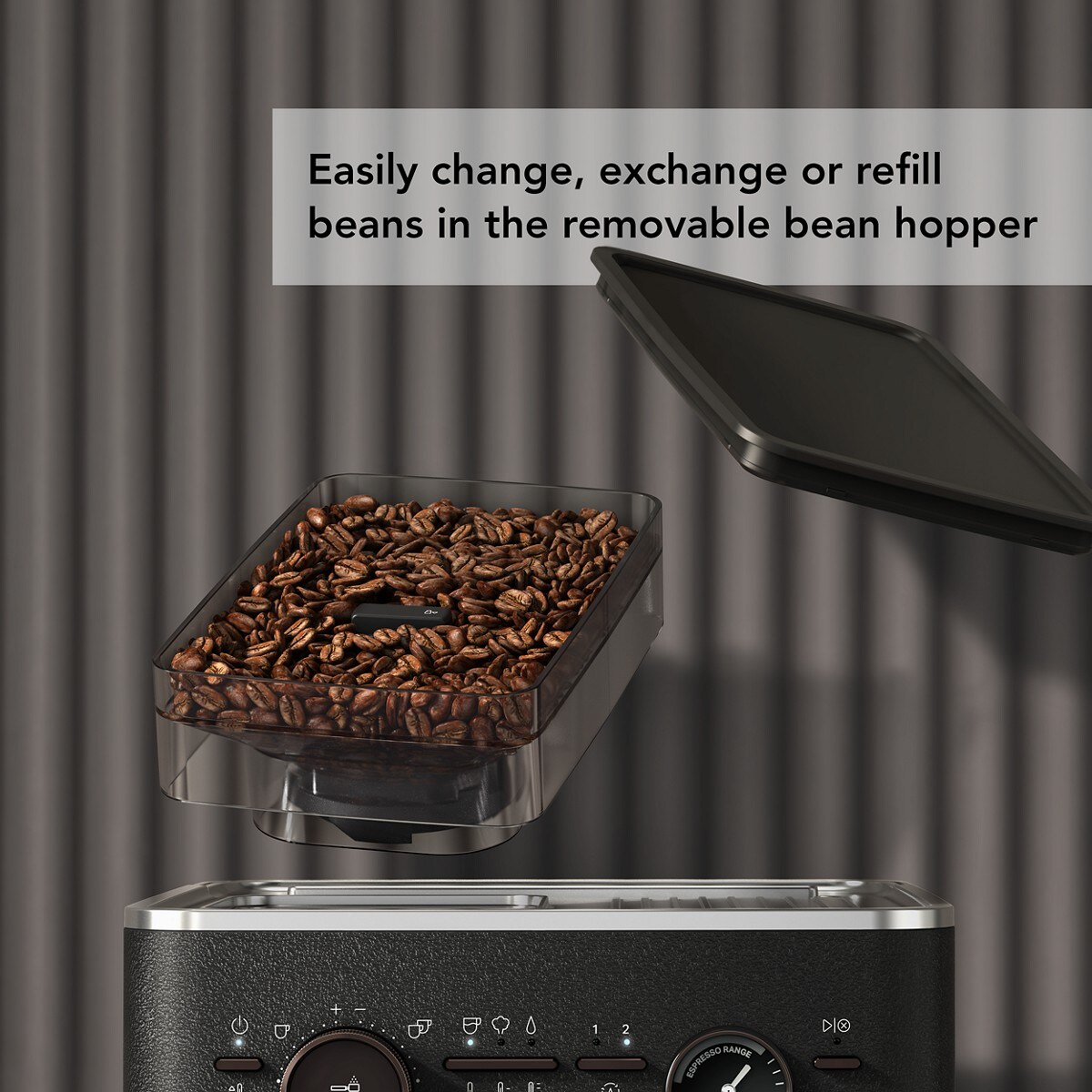 8 Oz. Removable Bean Hopper with lid for KitchenAid® Semi Automatic Espresso Machines - KES6551 - Image 3