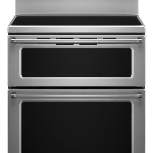 30-Inch 5 Burner Electric Double Oven Convection Range - Stainless Steel