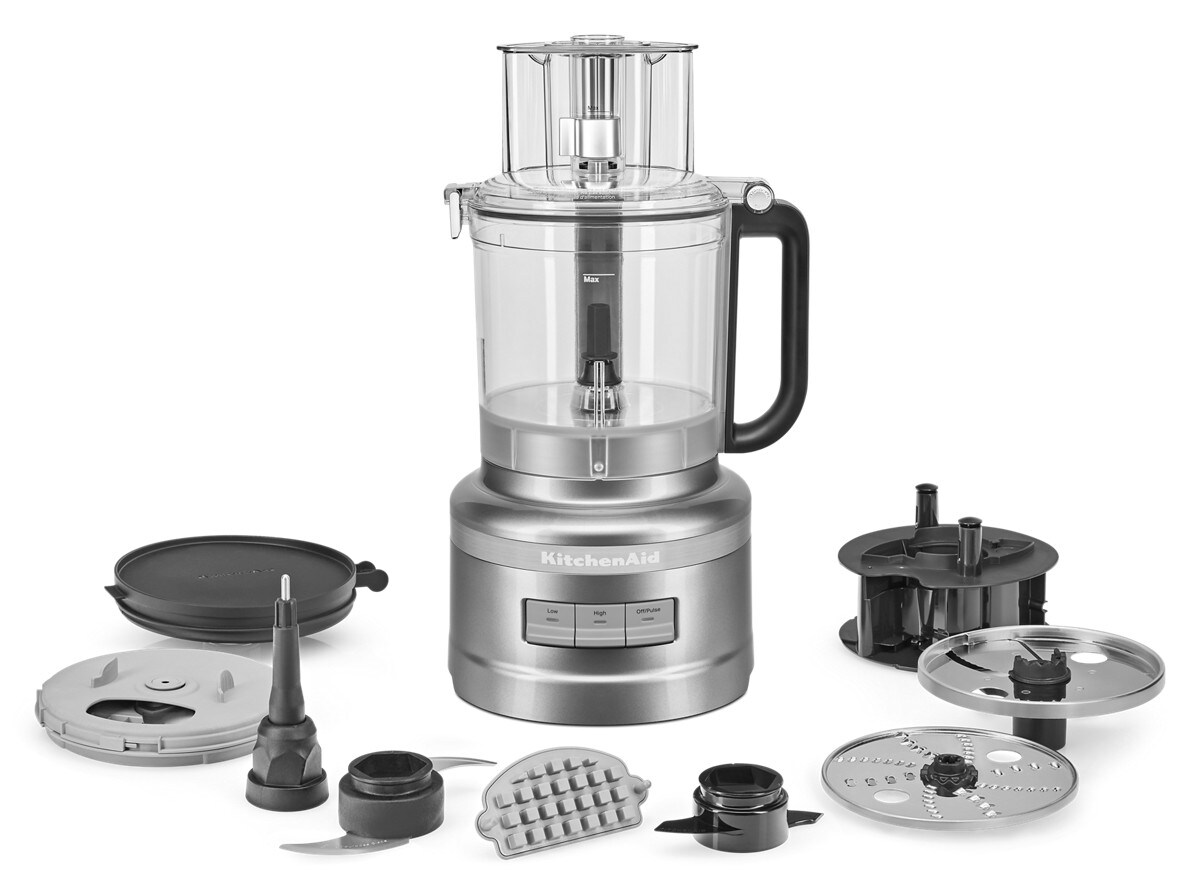 13-Cup Food Processor with Dicing Kit - Contour Silver