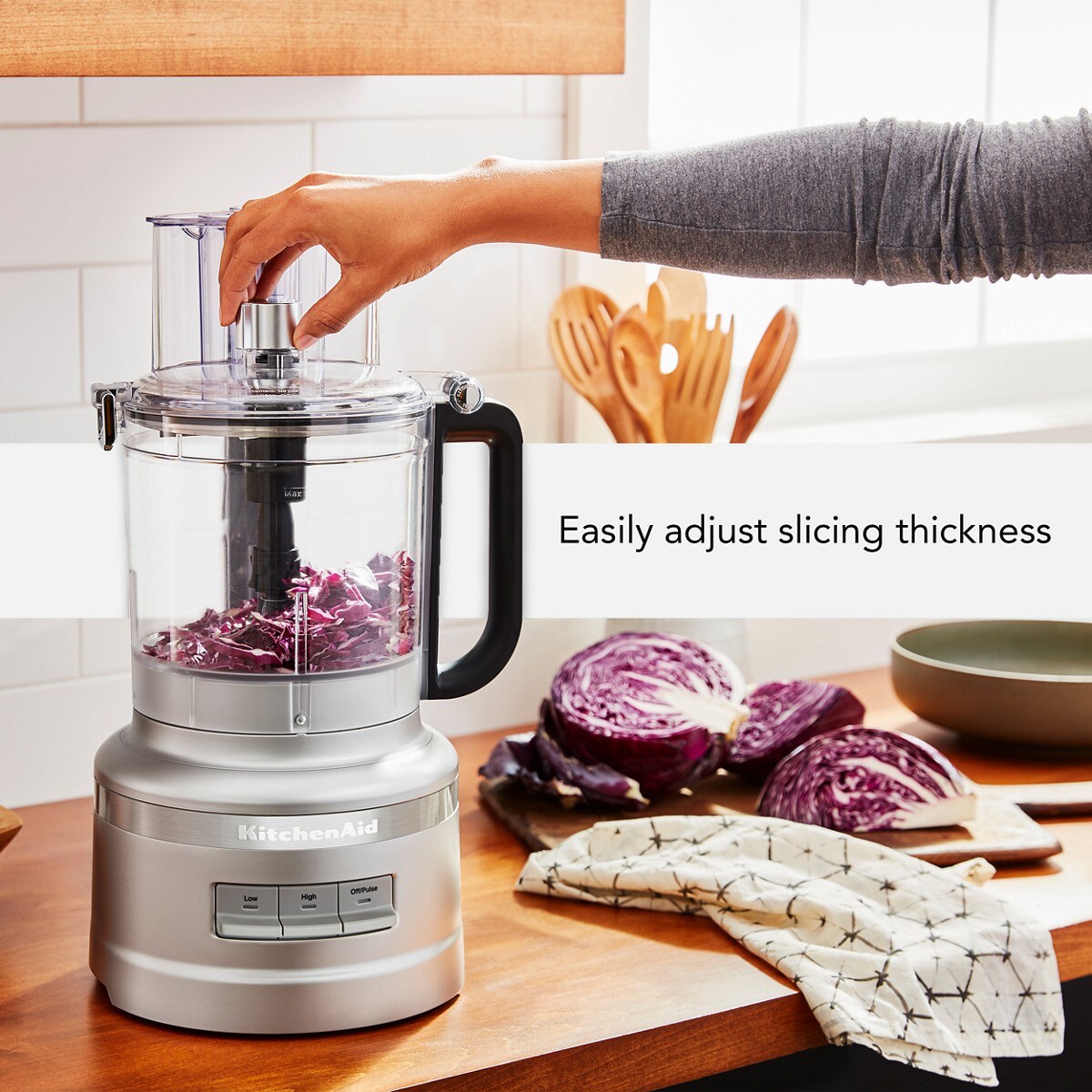 13-Cup Food Processor with Dicing Kit - Contour Silver - Image 3