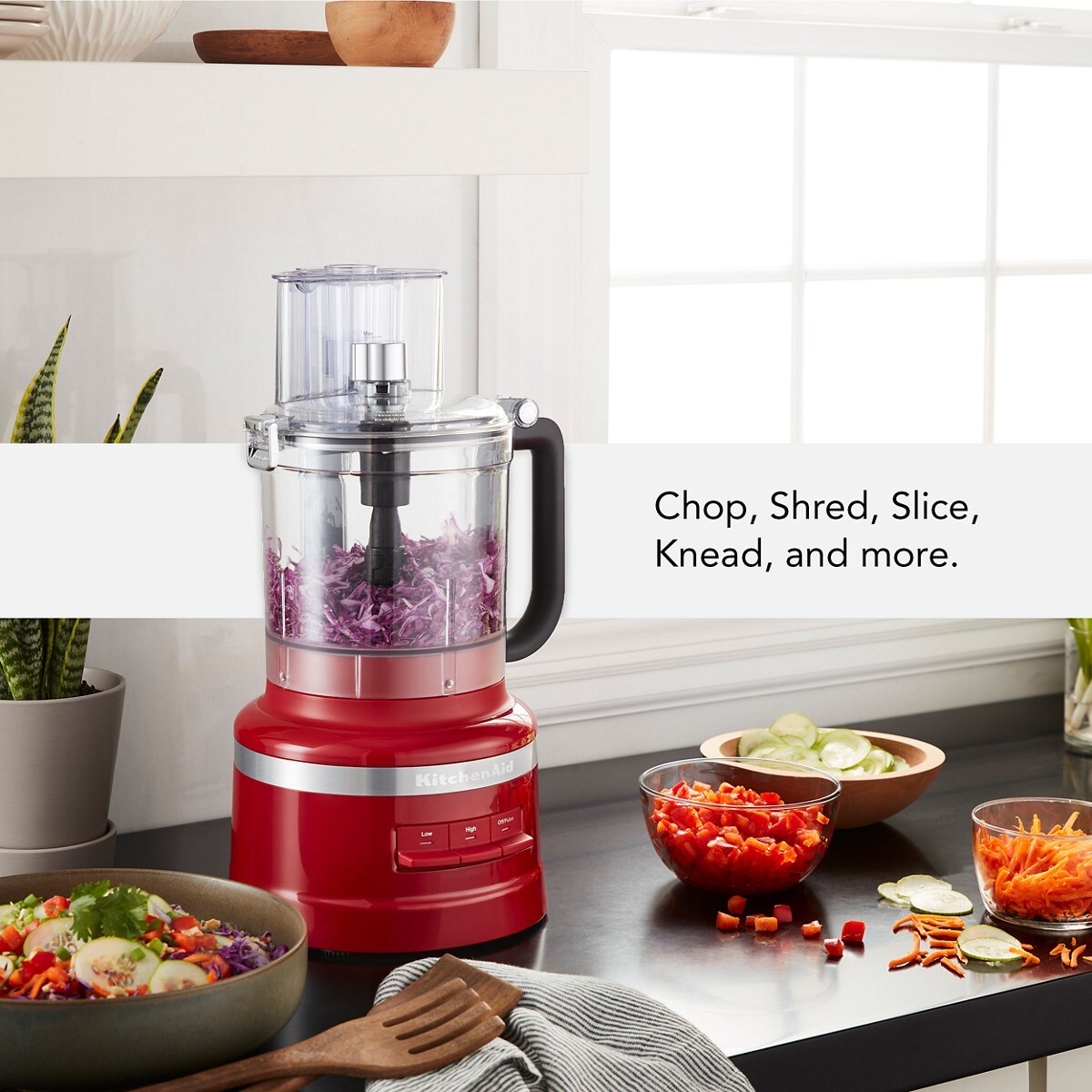 13-Cup Food Processor with Dicing Kit - Empire Red - Image 5