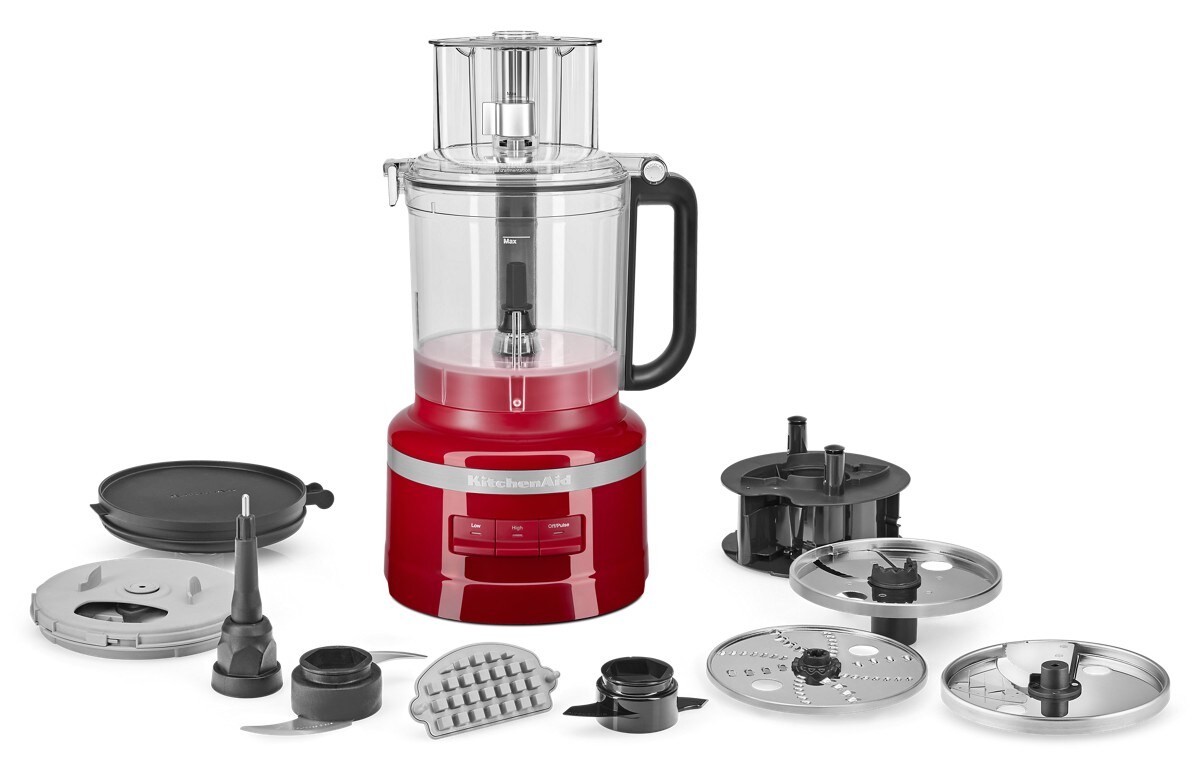 13-Cup Food Processor with French Fry Disc and Dicing Kit - Empire Red