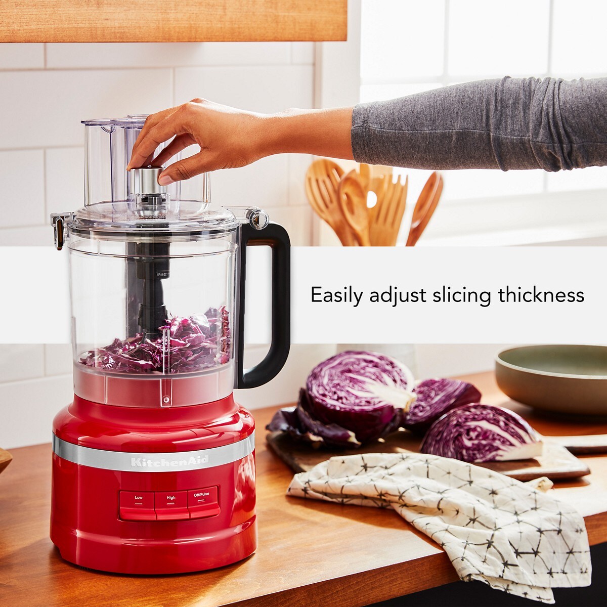 13-Cup Food Processor with French Fry Disc and Dicing Kit - Empire Red - Image 4