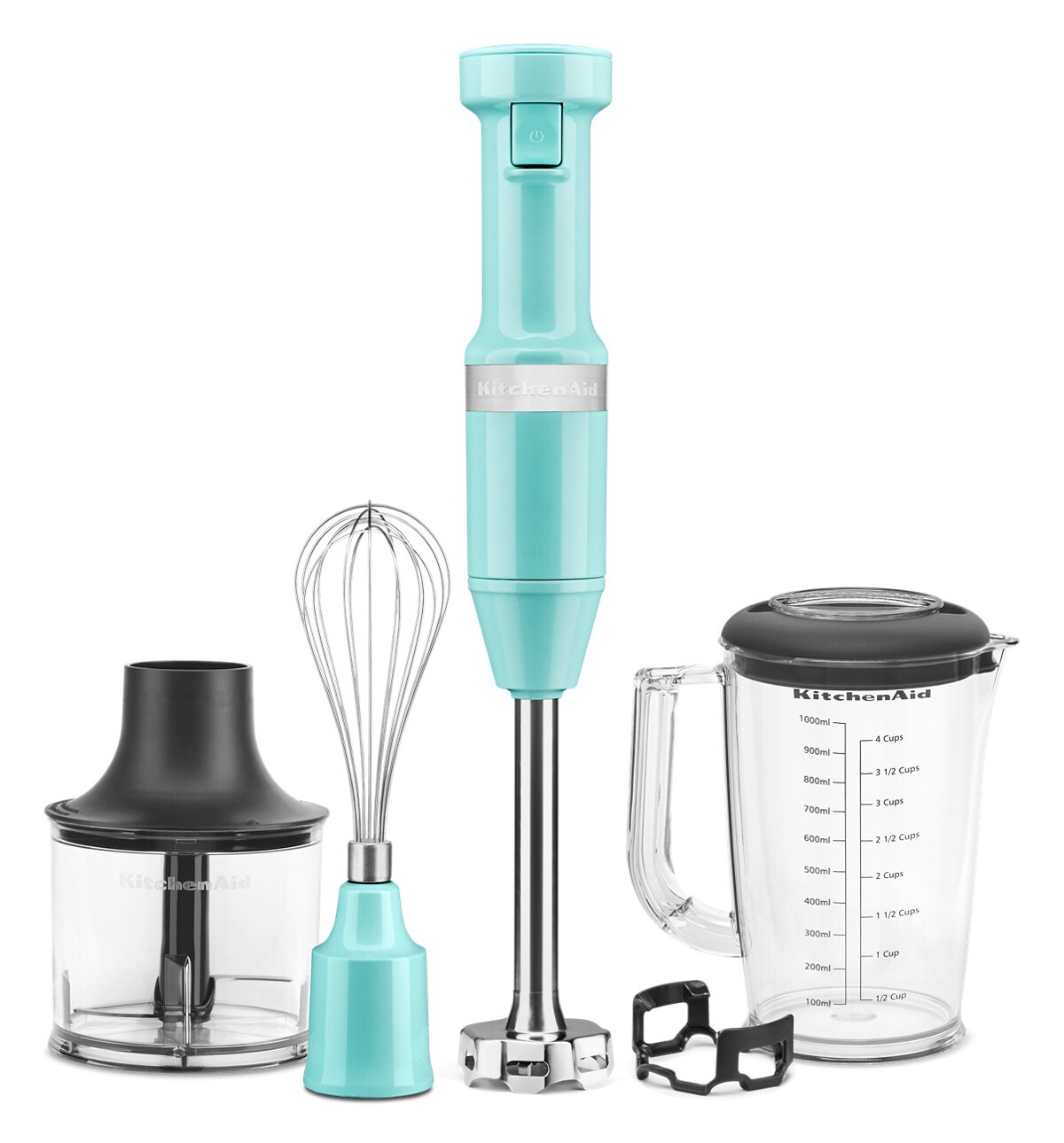 Variable Speed Corded Hand Blender with Accessories - Aqua Sky