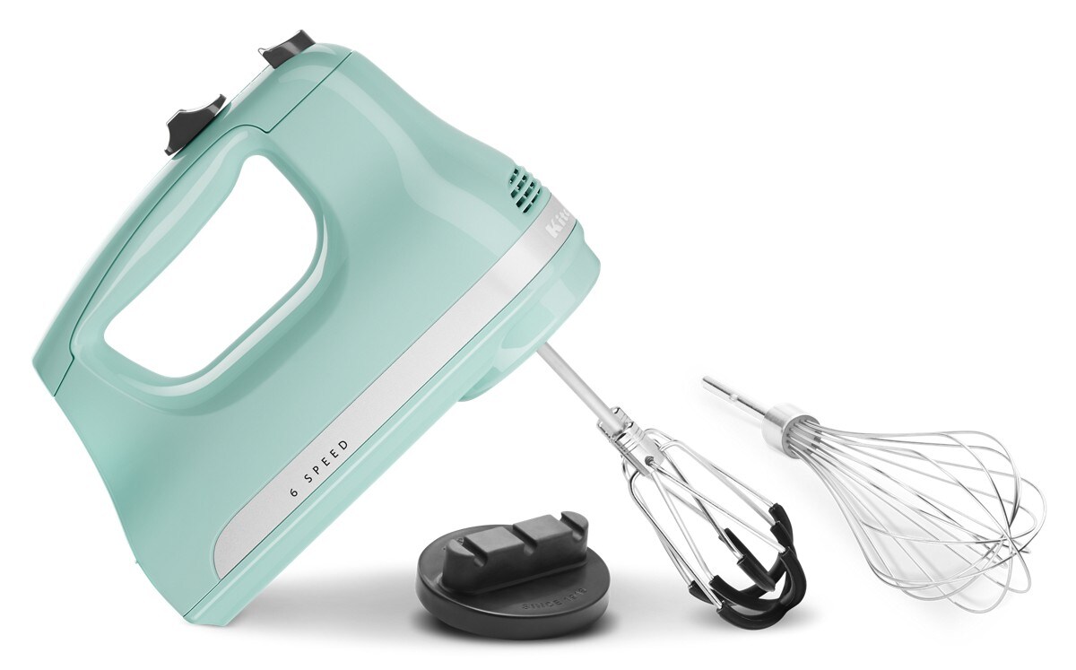 6 Speed Hand Mixer with Flex Edge Beaters - Ice - Image 5