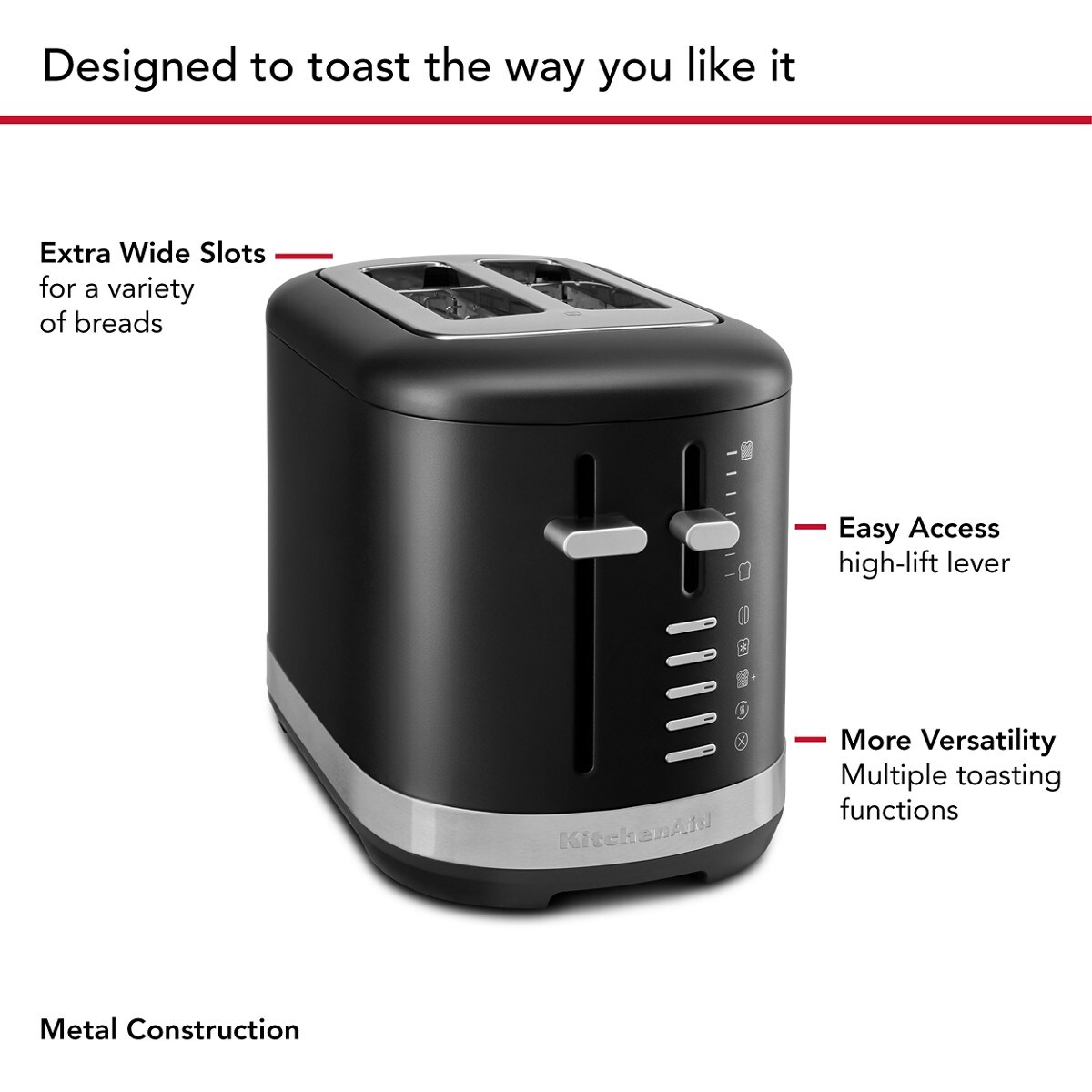 2 Slice Toaster - Black Matte - Image 4