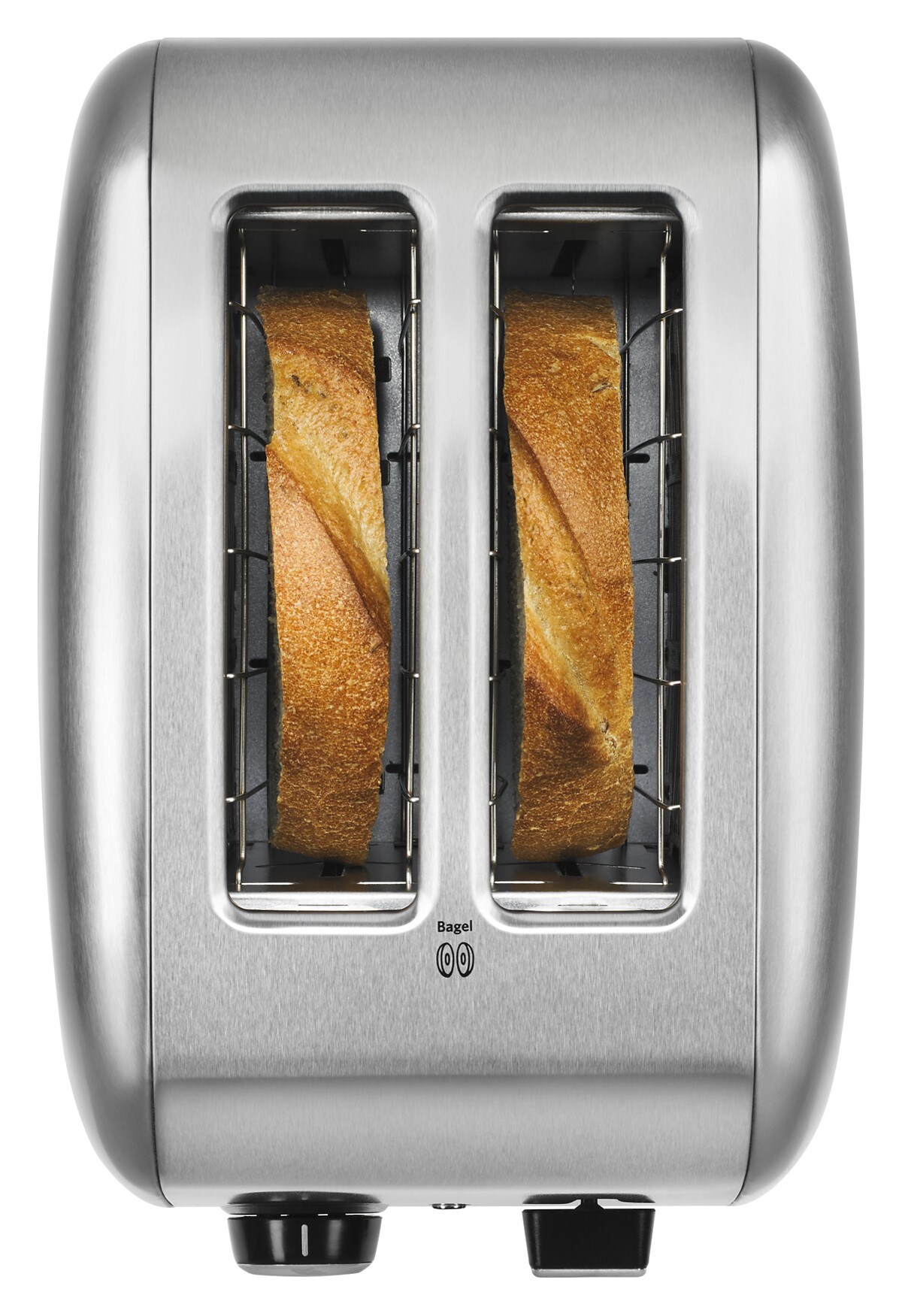 2-Slice Toaster with manual lift lever - Brushed Stainless Steel - Image 3