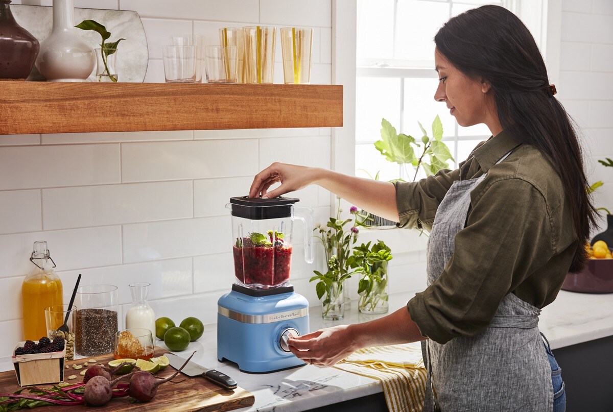 K150 3 Speed Ice Crushing Blender with 2 Personal Blender Jars - Blue Velvet