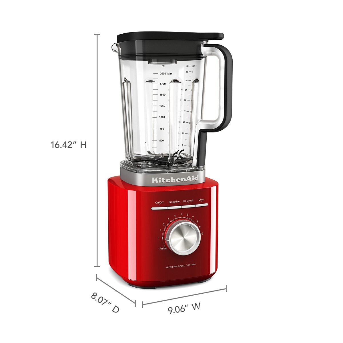 Pure Power Blender with 68 oz Plastic Jar - Empire Red - Image 2