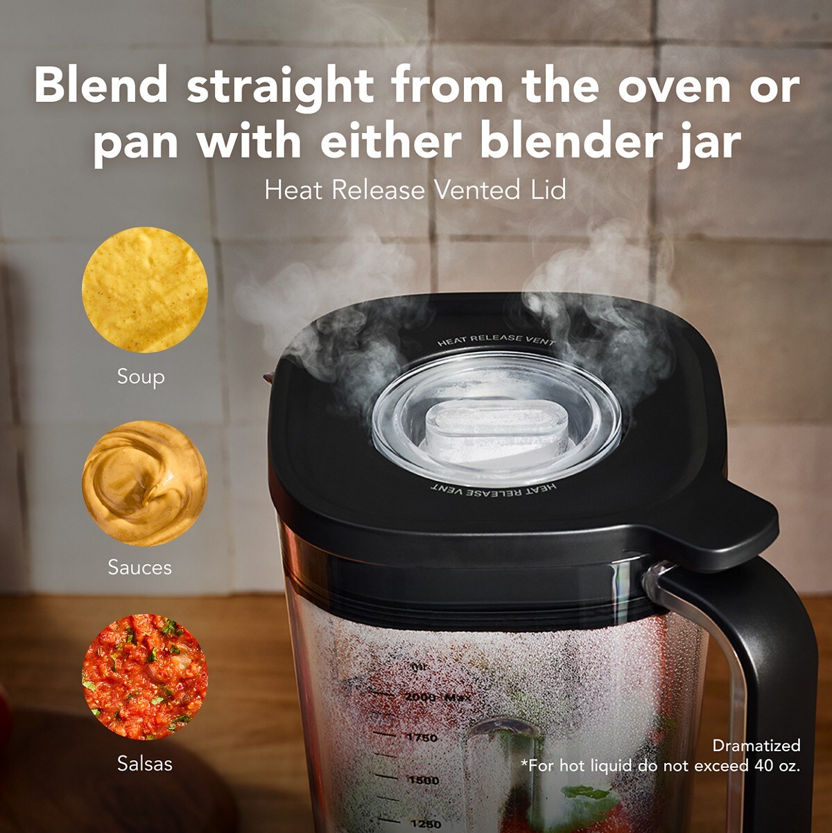 KitchenAid® Pure Power Blender with a 68oz plastic jar and a 62oz glass jar - Black Matte - Image 4