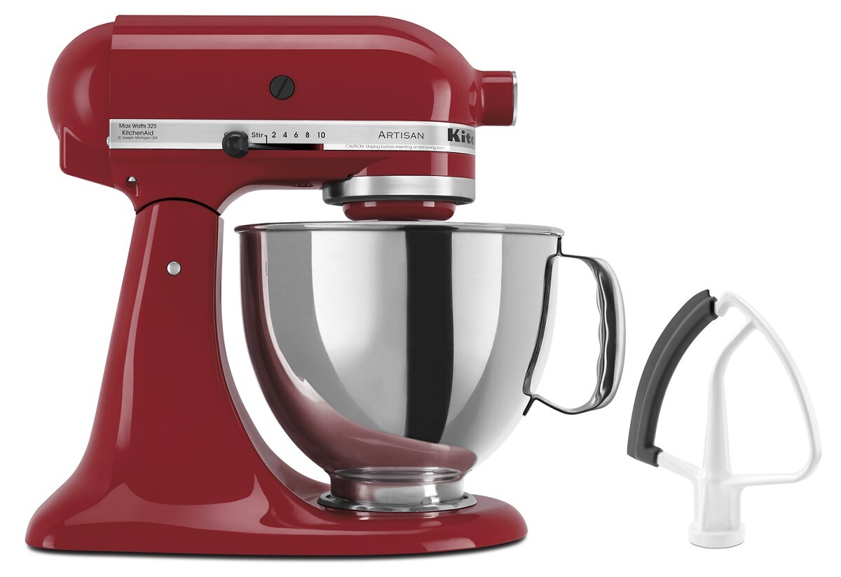 Value Bundle Artisan® Series 5 Quart Tilt-Head Stand Mixer with Flex Edge Beater - Empire Red