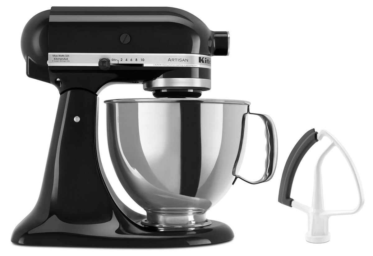 Value Bundle Artisan® Series 5 Quart Tilt-Head Stand Mixer with Flex Edge Beater - Onyx Black