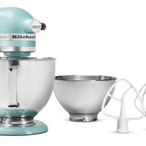 Value Bundle Artisan® Series 5 Quart Tilt-Head Stand Mixer with additional 3 Quart bowl - Aqua Sky