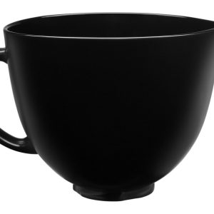 5 Quart Black on Black Smooth Ceramic Bowl