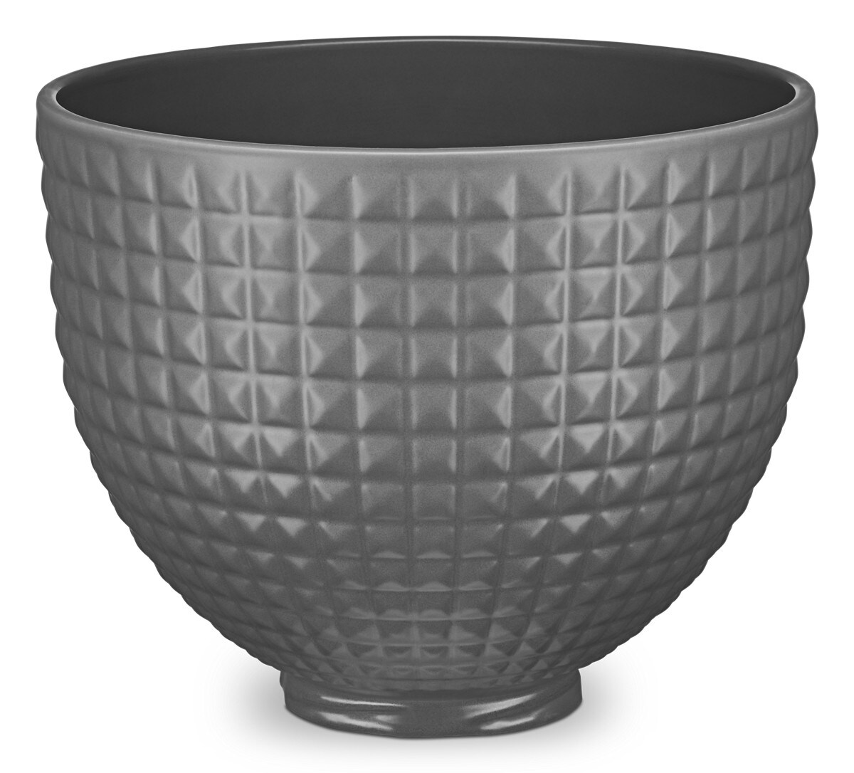 5 Quart Studded Ceramic Bowl - Grey