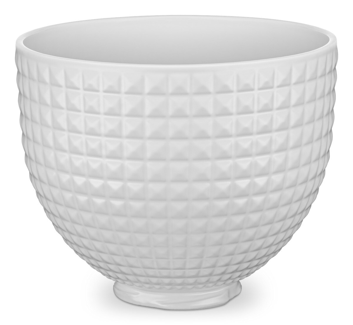 5 Quart Studded Ceramic Bowl - White