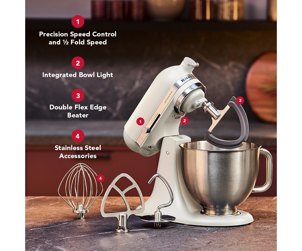 Artisan Plus Series 5 Quart Tilt-Head Stand Mixer - Porcelain White - Image 2