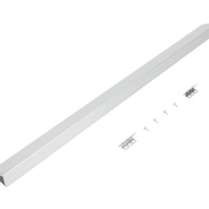 Slide-in Range Rear Filler Kit, Stainless Steel, with (1) triangular fill strip, (2) mounting brackets, and two screws