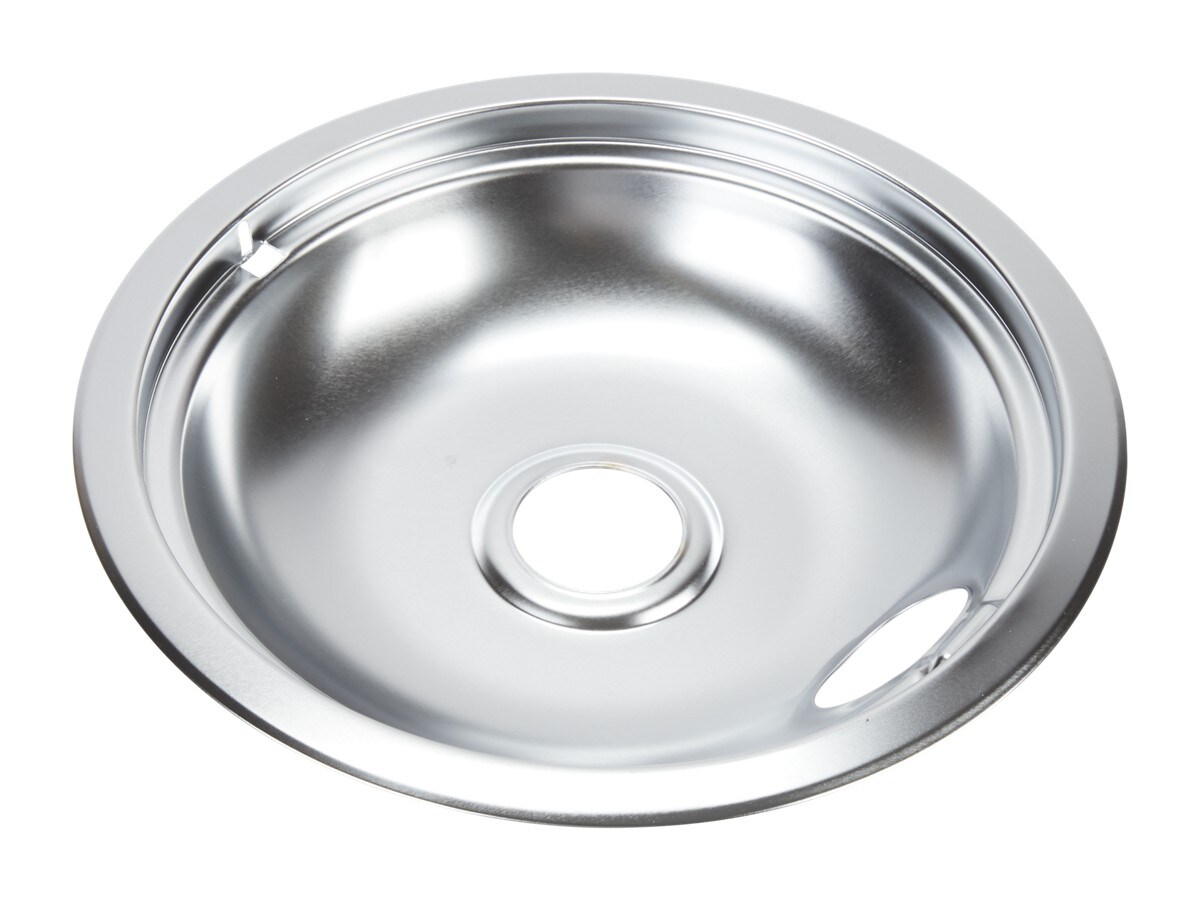 Range Electric/Cooktop 8-IN Round Drip Bowl (Single-Pack) - Chrome for Non-Hinged, 2-Wire Plug Cooking Elements
