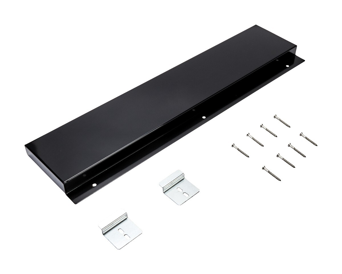 Slide-in Range Backsplash, Black, Size: 6" H