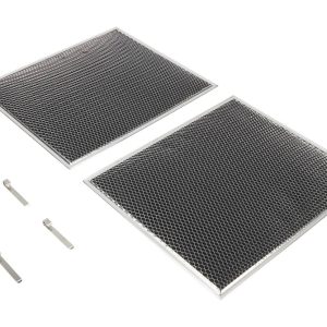 30-IN Range Hood Recirculation Filter Kit - Silver (Includes Two 16 1/2-IN X 11 1/2-IN Charcoal Filters and Four Clips)