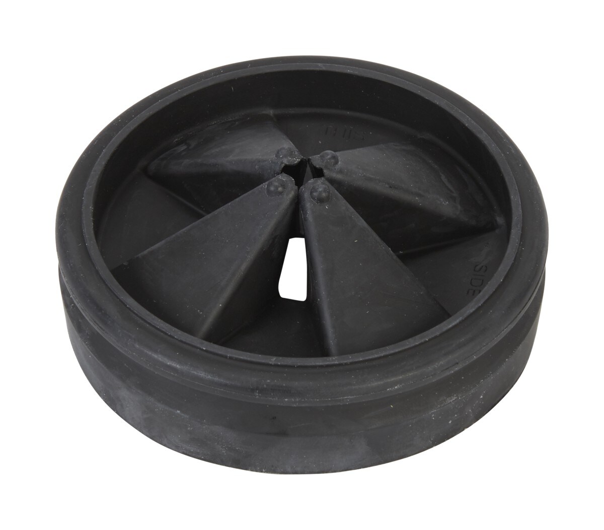 Disposer Splash Guard - Black with Flexible Rubber Sink Baffle (3 1/2-IN D)