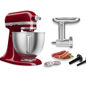 Artisan® 5-Qt Mixer with Premium Touchpoints & Metal Food Grinder Attachment - Empire Red