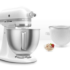 Artisan® 5-Qt Mixer with Premium Touchpoints & Ice Cream Maker Attachment - Porcelain White